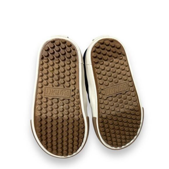 Old Navy Quilted Sneaker Boots High Top Blue Brown Double Strap Boys Size 5 - Picture 8 of 11